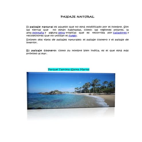 Paisajes naturales y culturales