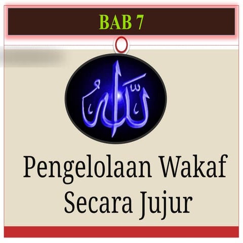 PAI SMA X BAB 7 materi tentang pengelolaan wakaf secara jujur.pptx