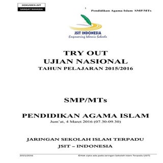 Pai try out nasional smp jsit 2016 ...