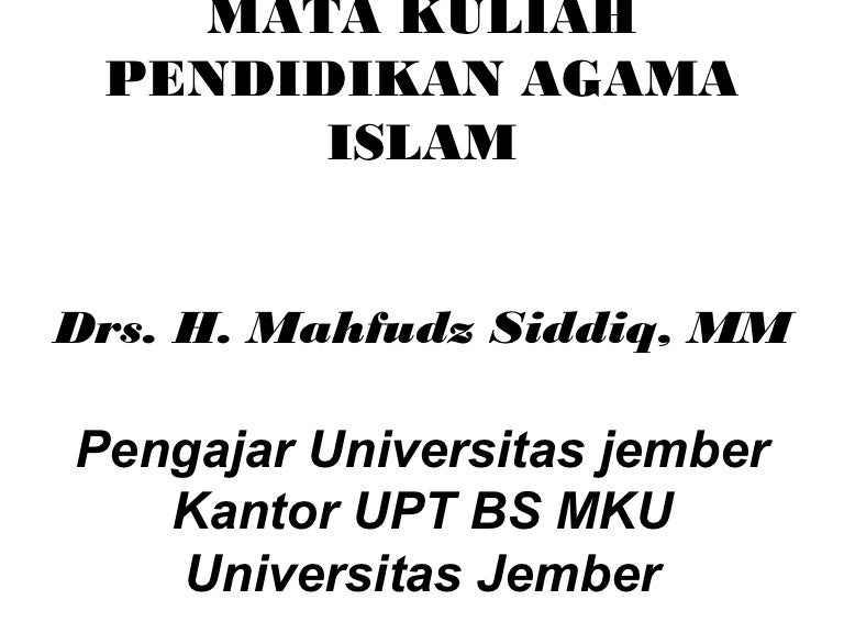 Pendidikan Agama Islam