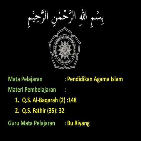 Pendidikan Agama Islam XI