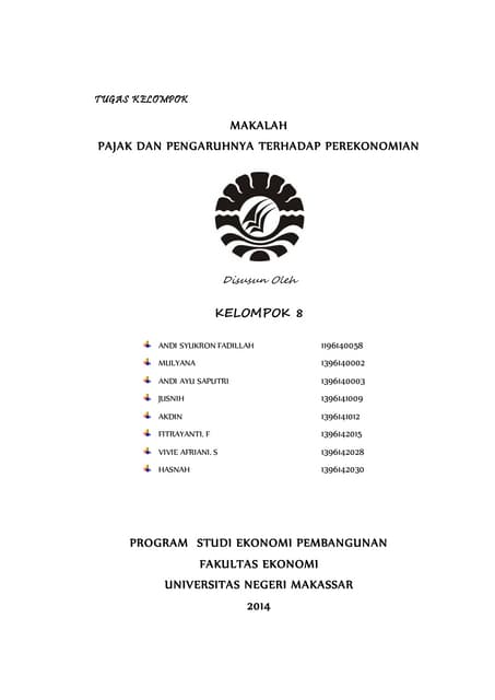 Dampak Langsung Pengenaan Pajak Atas Suatu Barang Ialah Pajak & pengaruhnya terhadap perekonomian