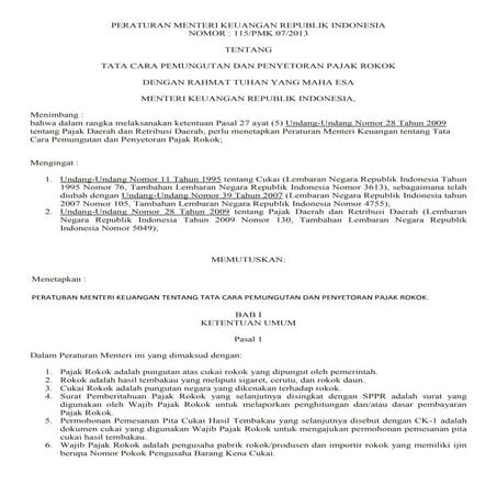 Pajak rokok | PDF