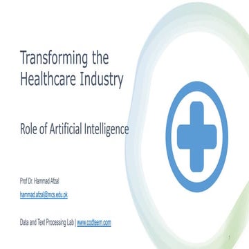 Role of AI in Transforming the Healthcare Industry