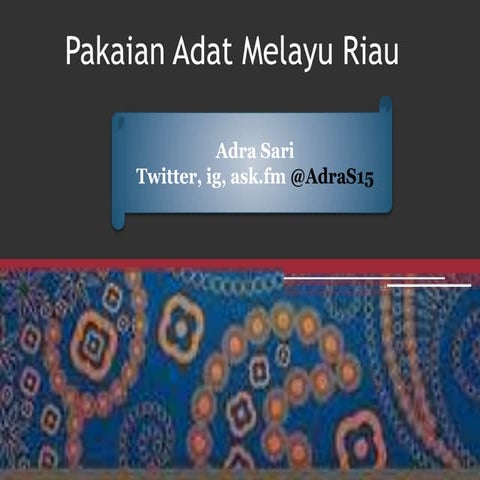 Pakaian adat melayu riau