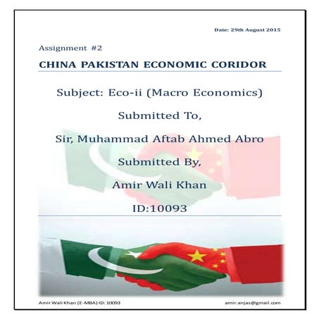 China pakistan economic corridor | PPTX