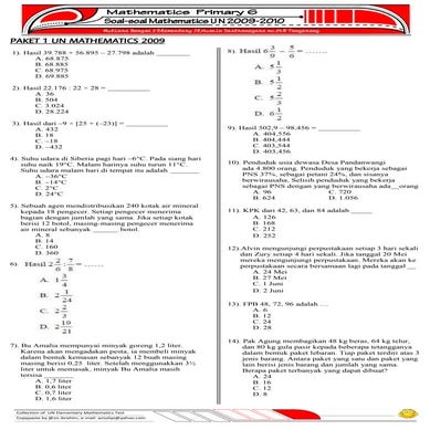 Paket 1 un mathematics 2009@1