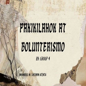 Pakikilahok at bolunterismo | PPTX