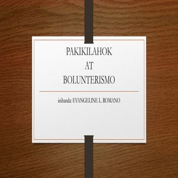 EsP 9 Aralin 8 - Pakikilahok at Bolunterismo.pptx