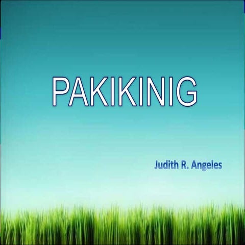 Pakikinig slideshare lecture1