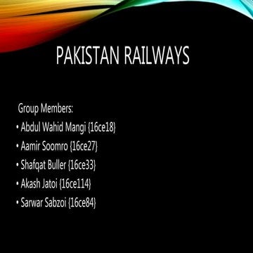 Pakistan railways