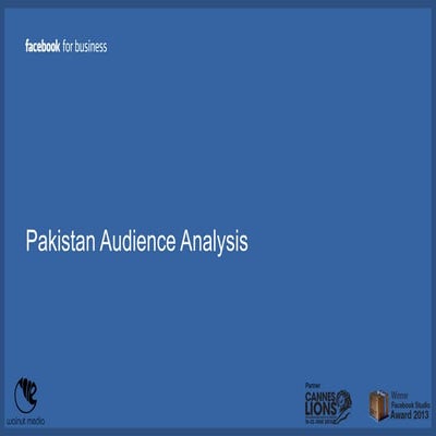 Facebook in Pakistan - Statistics | PPTX