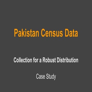 Pakistan Census Data – Case Study