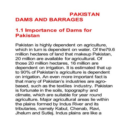 Pakistan dams