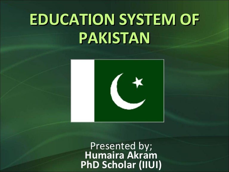 presentation on pakistan education system