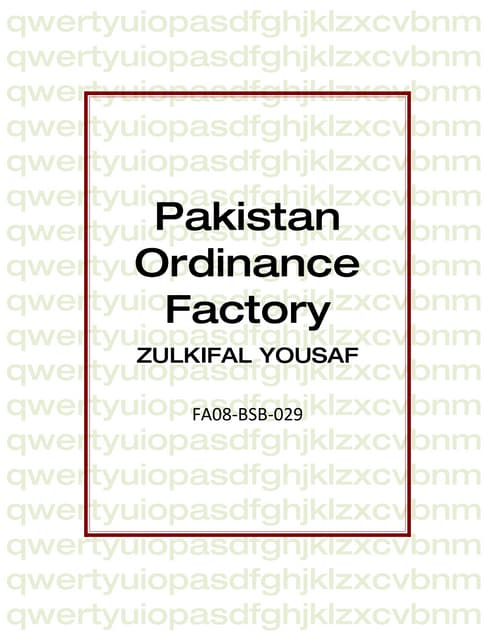 Pakistan Ordinance Factory