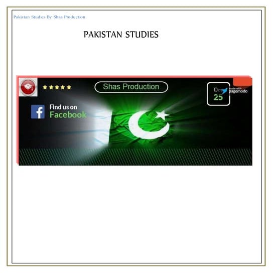 Pakistan studies   new