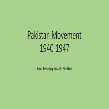 political history of pakistan 1947-1958 | PDF