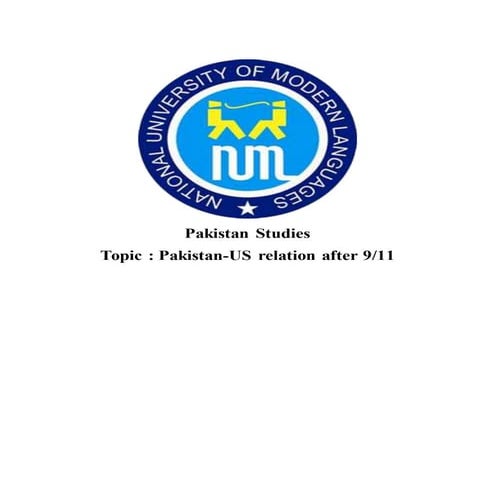 PAK-US relation after 9/11
