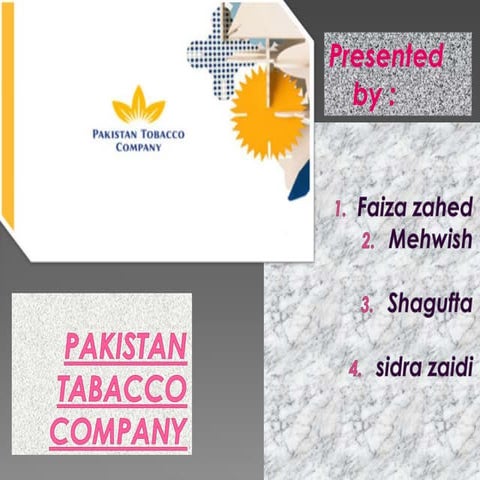 Pakistan tabacco company | PPTX