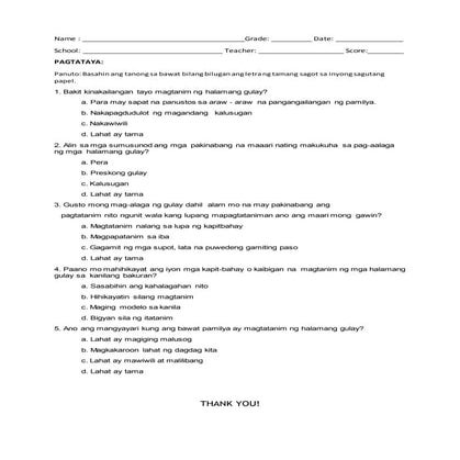 Pakitang turo assessment