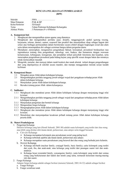 Rpp Pendidikan Agama Kristen Pak Smp Kelas Ix