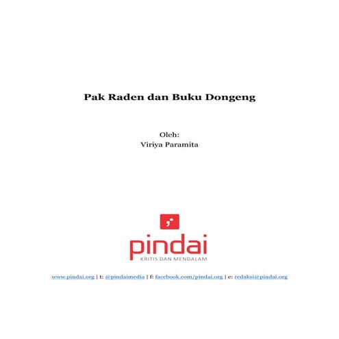 Pak Raden dan Buku Dongeng