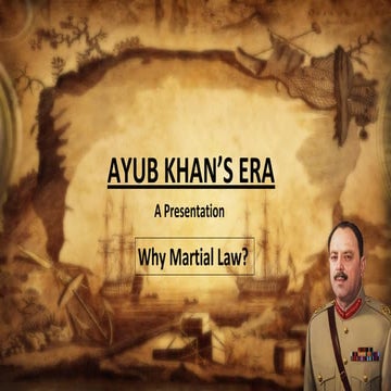 Presentation on Ayub khan Era
