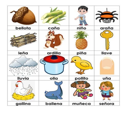 Palabras con ll, ñ | PDF