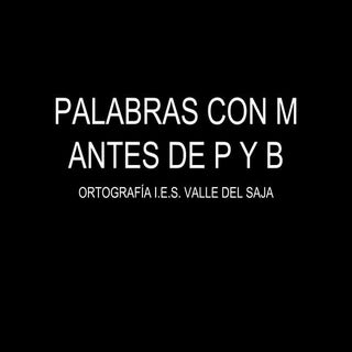 Palabras con mp y mb