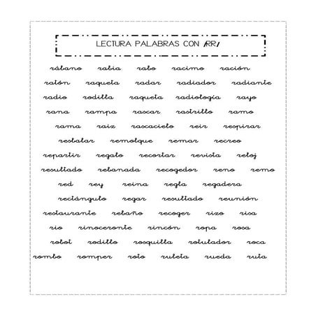 Palabras con rr