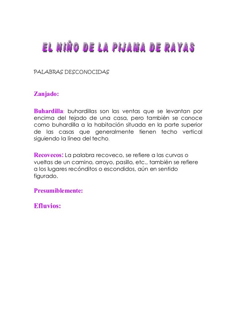 Palabras desconocidas