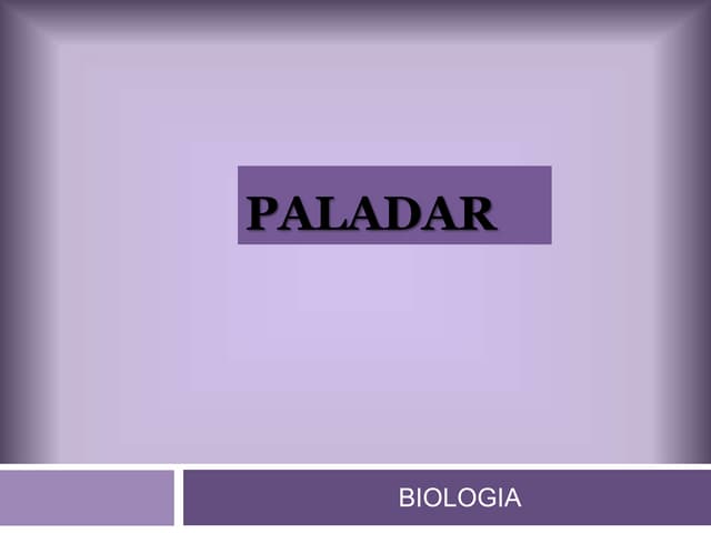 Paladar Biologia