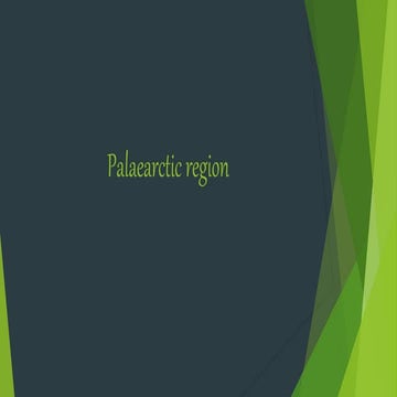 Palaerarctic region.the zoogeographical separation and distribution of animal...