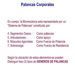 Palancas Corporales