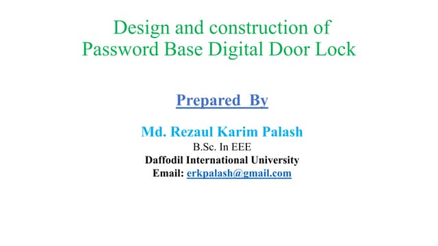 Password Base Door Lock