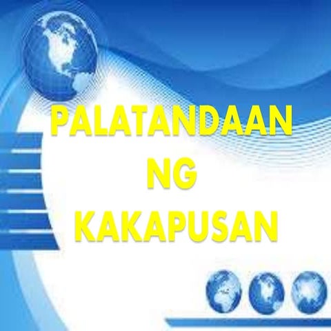 Palatandaan at Hamon ng Kakapusan