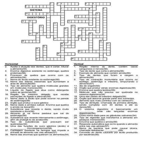 Palavra cruzada sistema_digestorio_8oano