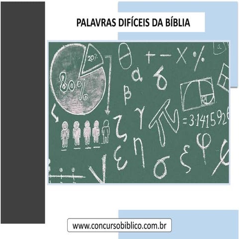 Palavras dificeis da Biblia | PPTX