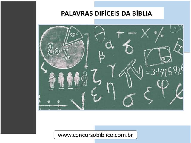 Palavras dificeis da Biblia | PPTX
