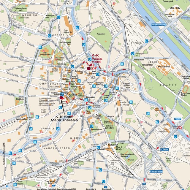 K+K Palais Hotel City Map