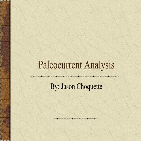 Paleocurrent analysis