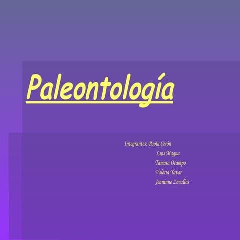 Paleontología