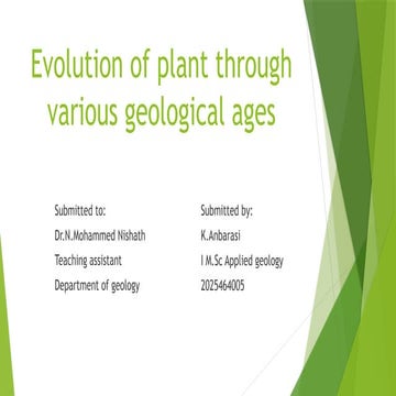 Evolution of Plant Life Through Geological Ages: From Algae to ...