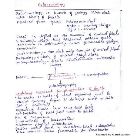 Paleontology notes part 1