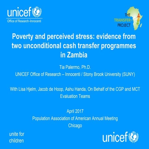 Poverty and perceived stress: evidence from two unconditional cash transfer p...