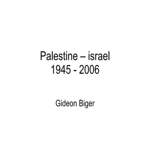 Palestine – Israel