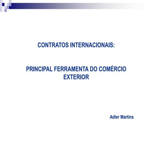 Palestra   contratos internacionais - adler martins