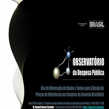 Uso de mineração de dados e textos para cálculo de preços de referência em co...