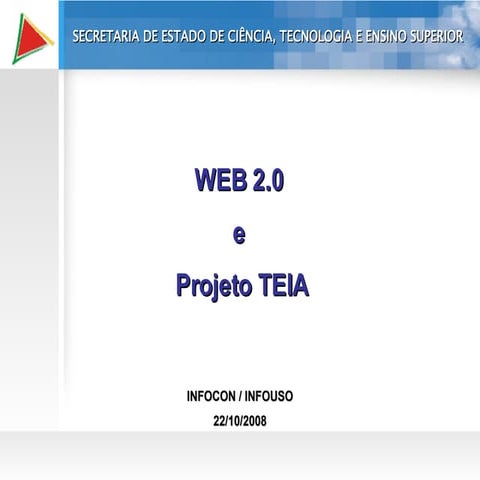 Palestra Web 2.0 e Projeto TEIA MG